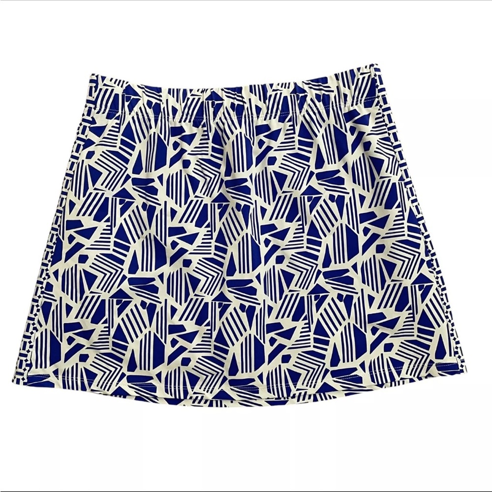 J.McLaughlin Geometric Blue and White skort